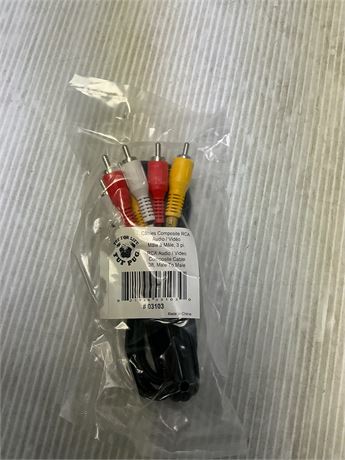 Câble audio/vidéo RCA 3 pi mâle à mâle
