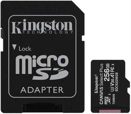 Carte microSD Kingston Canvas Select Plus 256 Go