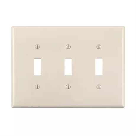 Plaque murale beige clair 1 poste toggle