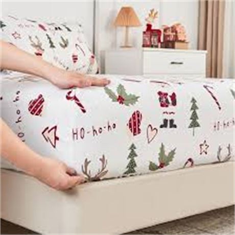 Draps Noël Queen Gogreen 4 pièces