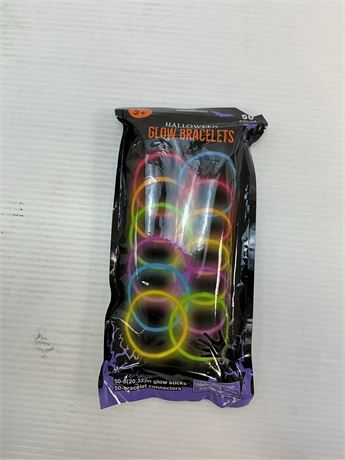 Bracelets fluorescents Halloween 50 pièces