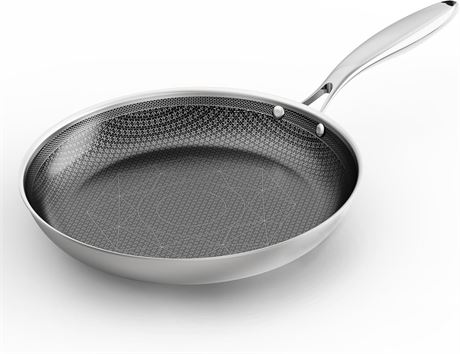 COOKING KING — Poêle inox 10 po hybride antiadhésif