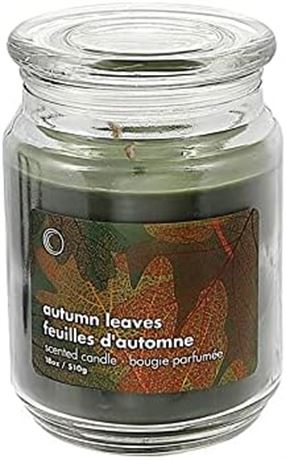 Bougie parfumée Autumn Leaves 18 oz avec couvercle en verre