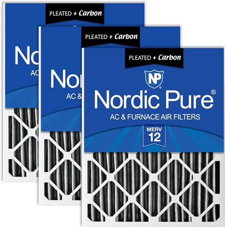 LOT DE 3 - Filtre fournaise Nordic Pure 20x30x2po (réel 19-3/4 x 29-3/4 x 1-3/4)