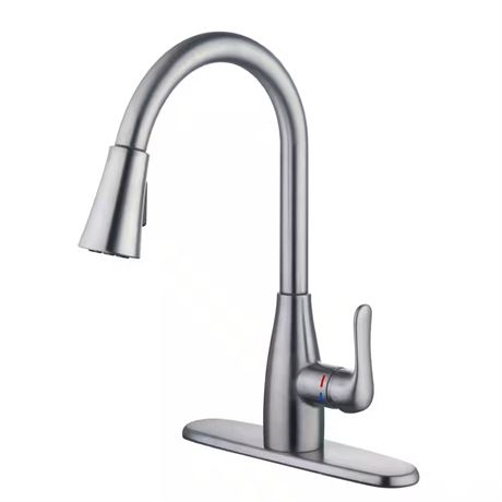 Robinet cuisine McKenna inox avec douchette extractible