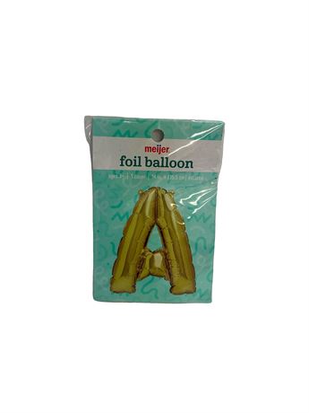 LOT DE 5 - Ballon lettre A mylar Meijer 14 po gonflé