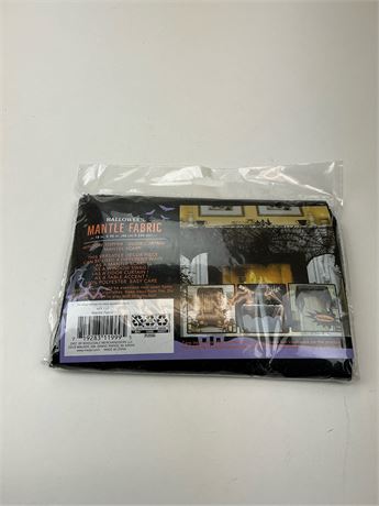 Halloween mantle curtains