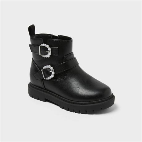 Bottillons Evie semelle crampons tout-petites filles C&J noir 6T