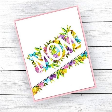 LDRS Creative pochoirs calligraphie alpha et étampes fleurs sauvages