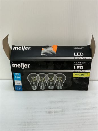 Ampoules LED A19 gradables usage général Meijer (lot de 4)