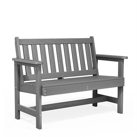 Causeuse banc jardin extérieur HDPE classique 2 places | style alu