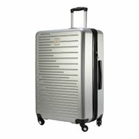 VOIR PHOTOS - Valise pivotante rigide Skyway Flair - argent brillant 24 po