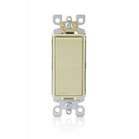 Interrupteur Leviton Decora 15A 3 voies ivoire