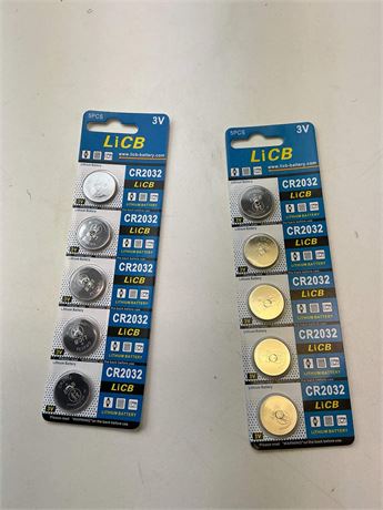 Piles LiCB CR2032 lot de 10