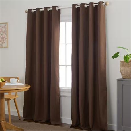 2 PANNEAUX - Rideau occultant polyester sauge 50 x 84 po Selena