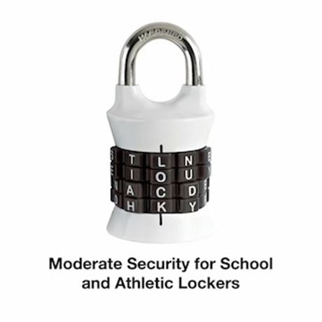 Cadenas à combinaison de mots réinitialisable verticalement (1)