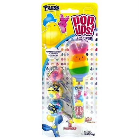 Sucettes pop-up Flix Candy Peeps Pâques carte blister, 1, guimauve