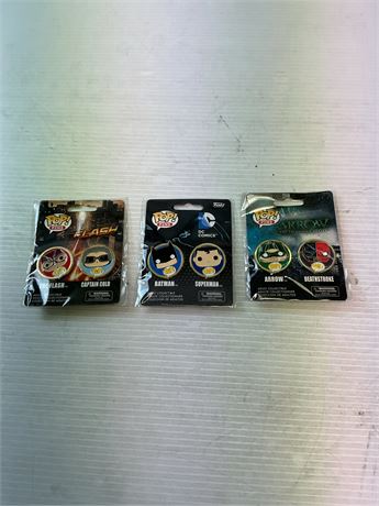 Épingles Funko Pop DC -  lot de 3
