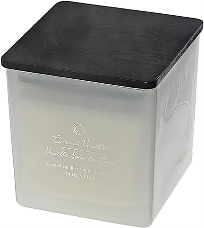 Bougie ih casa décor noix de coco vanille 14 oz, 2 mèches