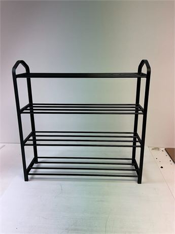 Étagère à chaussures empilable 12 paires noire