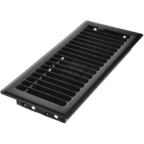 LOT DE 2 - Grille de plancher Imperial Manufacturing 4 x 10 po noir mat