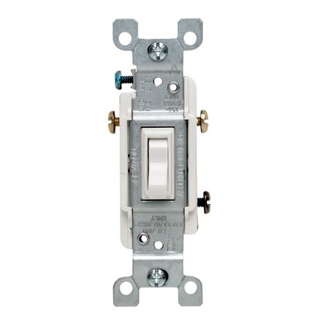 LOT DE 6 - Interrupteur Leviton 15 A triple pôle blanc