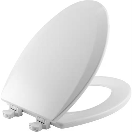 Siège toilette allongé BEMIS Easy-Clean bois émaillé blanc
