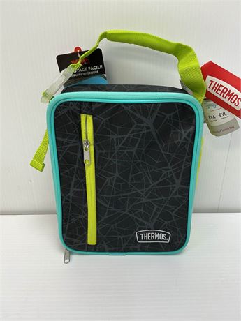 Boîte à lunch Thermos noire turquoise et verte