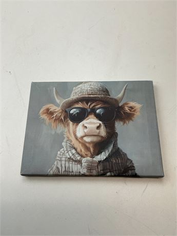 Cadre décoratif vache 8 x 0,5 x 6 po