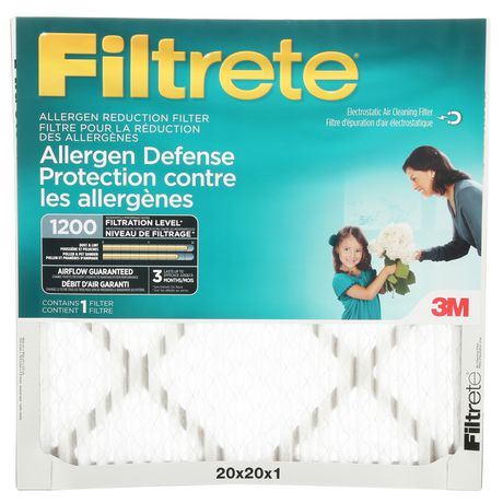 Filtre Filtrete réduction allergènes MPR 1200, 16 x 25 x 1 po