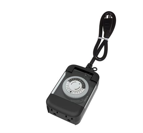 Minuterie analogique Utilitech 15 A 125 V int/ext 2 prises