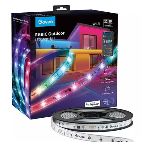 Bande LED extérieure Govee RGBIC 32.8 pi Wi-Fi