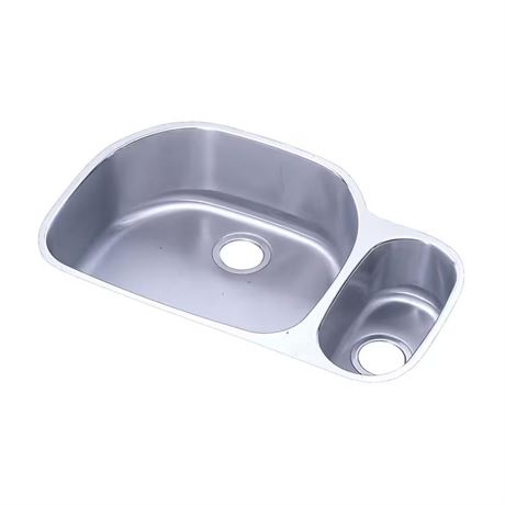 BOSSELÉ VOIR PHOTOS - Évier Lustertone inox 32 po sous-plan, double cuve