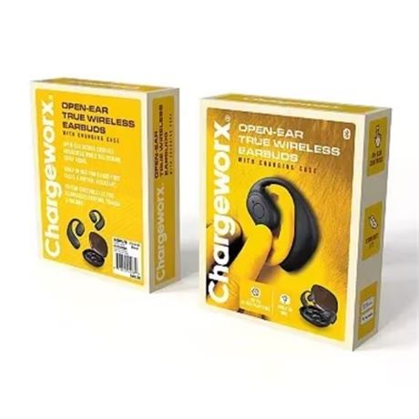 Écouteurs sans fil Open-Ear Chargeworx + étui de charge, Bluetooth