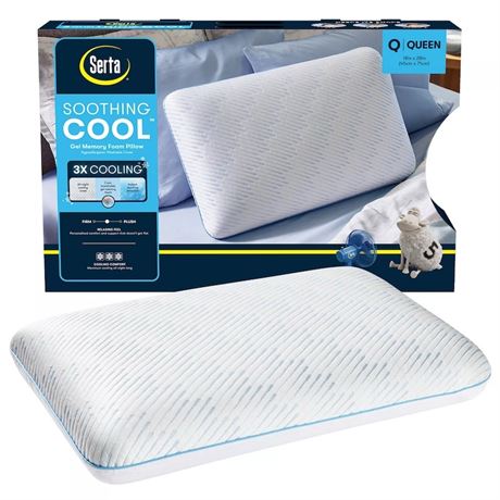 Oreiller mousse mémoire gel Serta Soothing Cool