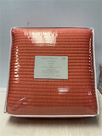 Ensemble courtepointe bambou/coton lit king