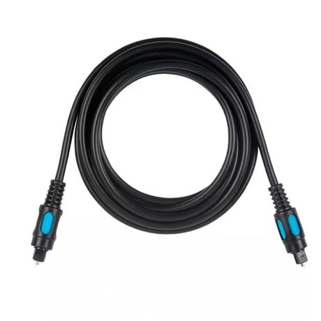 Câble audio optique numérique à fibre 6,5 pi noir