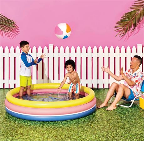 Piscine gonflable ronde pour enfants Sun Squad™ (10,63 po x 4,13 po x 15 pi)