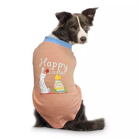 T-shirt graphique Joyeuses Pâques WOOF pour animaux