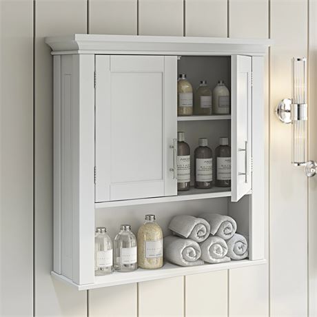Armoire murale salle de bain RiverRidge Somerset 22,81 x 24,5 x 7,88 po blanche
