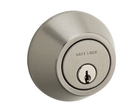 Verrou/serrure Weiser Safe Lock rond nickel satiné avec clé