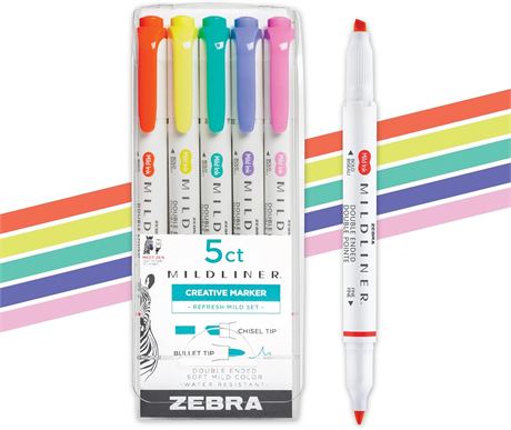 Surligneurs Zebra Mildliner double pointe