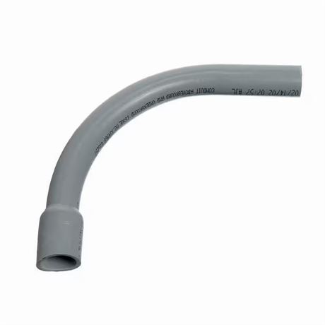 Coude PVC électrique Sch 40 2-1/2 po 90°, rayon 24 po, embout évasé