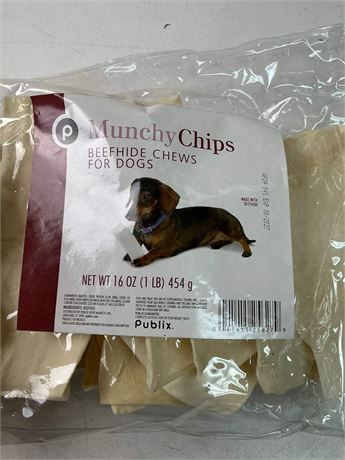 Friandises Munchy Chips en cuir brut pour chiens 450 g