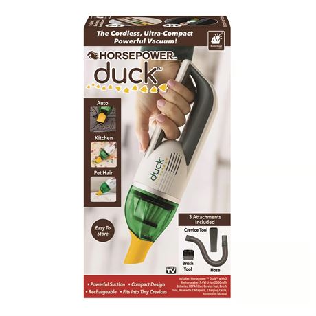 Aspirateur compact sans sac sans fil Horsepower Duck avec filtre