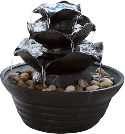 Fontaine de table cascade 3 niveaux Pure Garden 50-140 avec DEL