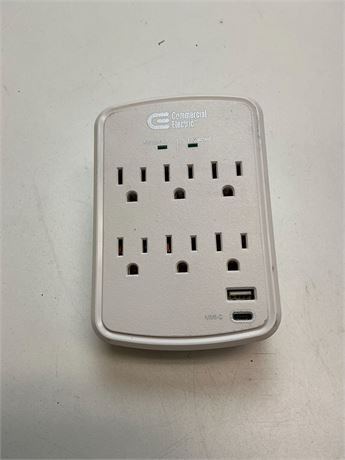 Parasurtension Commercial Electric 6 prises