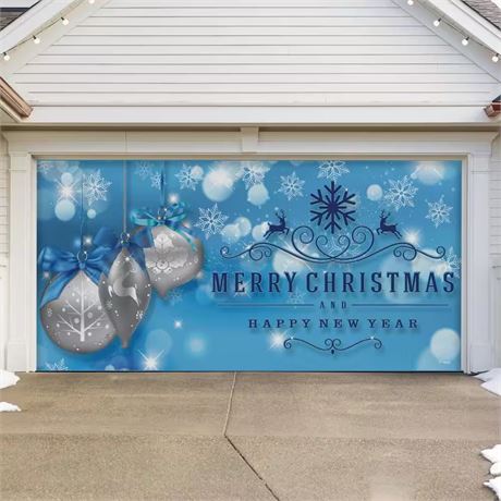 Décoration porte garage Noël 7 x 16 pi