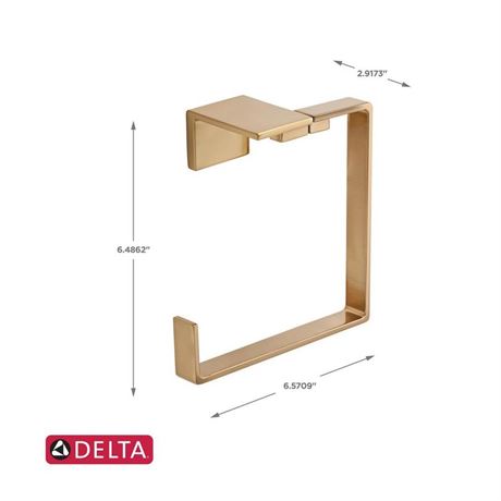 Anneau porte-serviettes Delta Vero bronze champagne mural