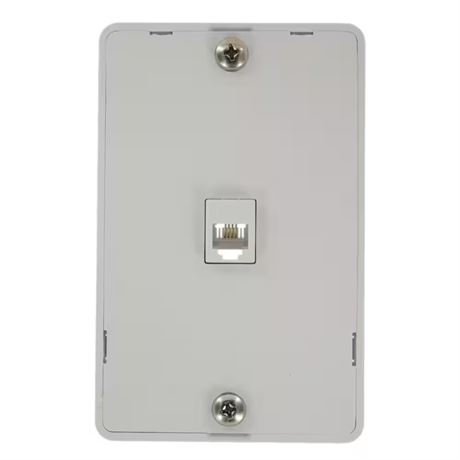 Prise téléphone murale blanche 1 poste 40214